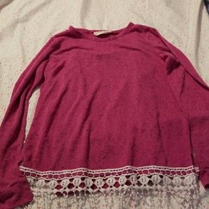 Girls layered sweater